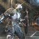 An image of a shield-bearing soldier facing off against an enemy in Dark Souls 3.